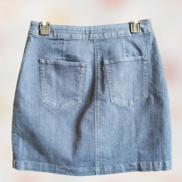 LOFT denim nautical sailor denim skirt, 29", blue - Picture 5 of 11